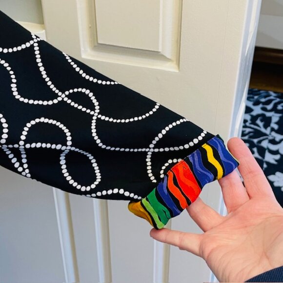 Vintage Platinum by Dorothy Schoelen Funky Heart Button Artsy Coat Dress Medium - Picture 8 of 12